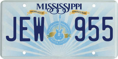 MS license plate JEW955