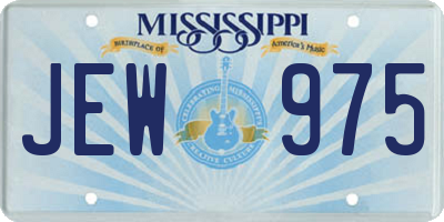 MS license plate JEW975