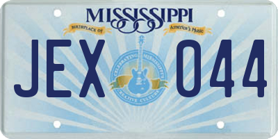 MS license plate JEX044