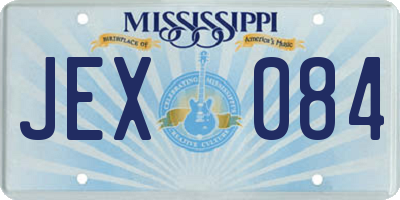 MS license plate JEX084