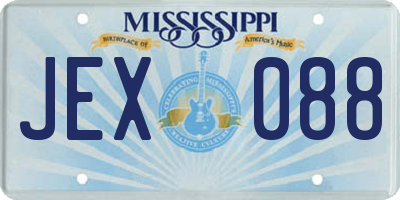 MS license plate JEX088