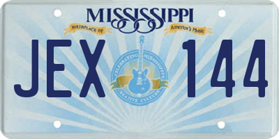 MS license plate JEX144
