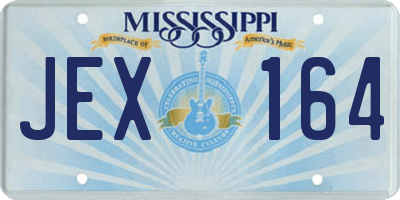 MS license plate JEX164