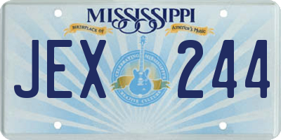 MS license plate JEX244