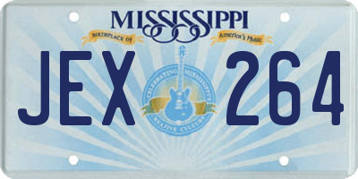 MS license plate JEX264