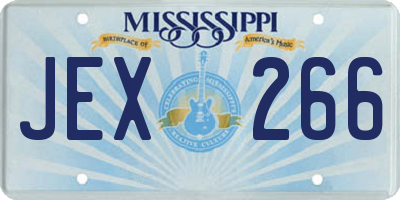 MS license plate JEX266