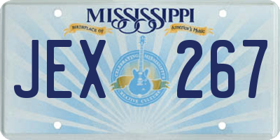 MS license plate JEX267
