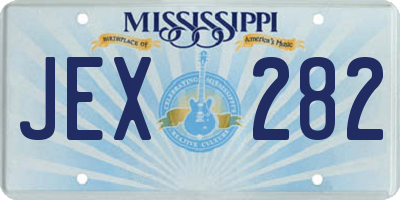 MS license plate JEX282