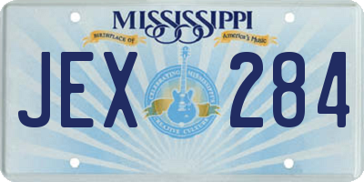 MS license plate JEX284
