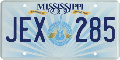 MS license plate JEX285