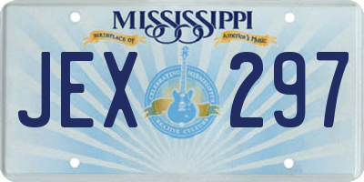 MS license plate JEX297