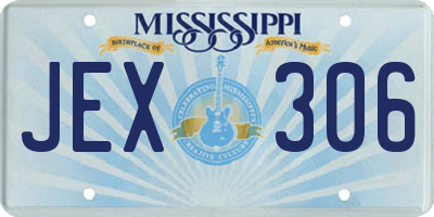 MS license plate JEX306