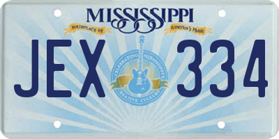 MS license plate JEX334
