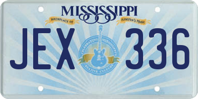 MS license plate JEX336