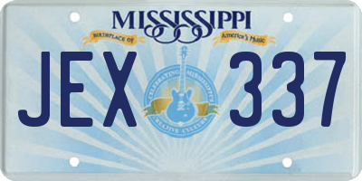 MS license plate JEX337