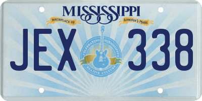 MS license plate JEX338