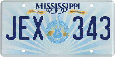MS license plate JEX343