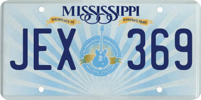 MS license plate JEX369