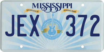 MS license plate JEX372