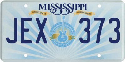 MS license plate JEX373