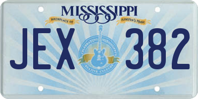 MS license plate JEX382