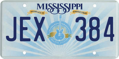 MS license plate JEX384