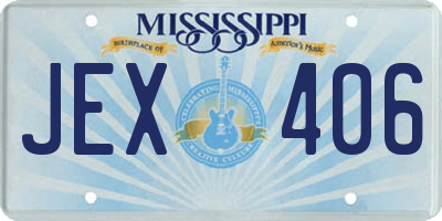 MS license plate JEX406