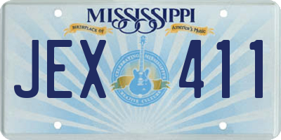 MS license plate JEX411