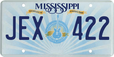 MS license plate JEX422