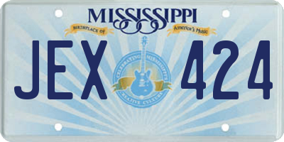 MS license plate JEX424