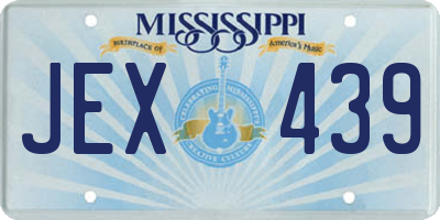 MS license plate JEX439