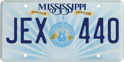 MS license plate JEX440