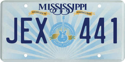 MS license plate JEX441