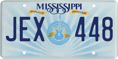 MS license plate JEX448