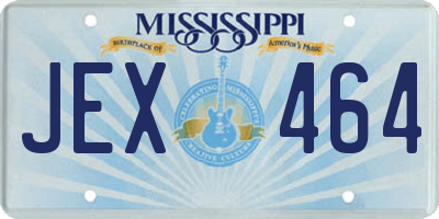 MS license plate JEX464
