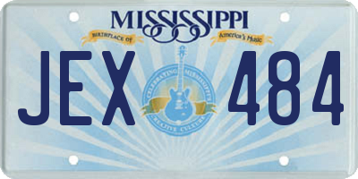 MS license plate JEX484