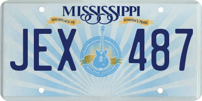 MS license plate JEX487