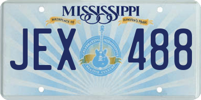 MS license plate JEX488