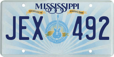MS license plate JEX492