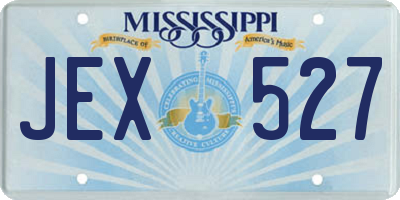 MS license plate JEX527