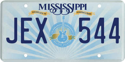 MS license plate JEX544
