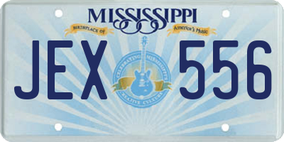 MS license plate JEX556