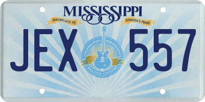 MS license plate JEX557