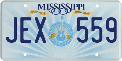 MS license plate JEX559