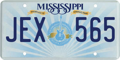 MS license plate JEX565