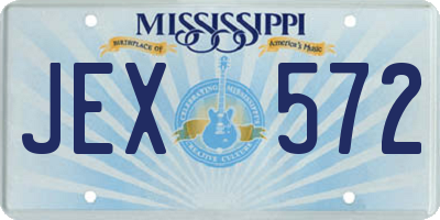MS license plate JEX572