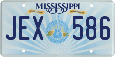 MS license plate JEX586