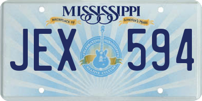 MS license plate JEX594