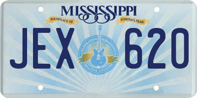 MS license plate JEX620