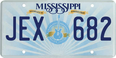MS license plate JEX682